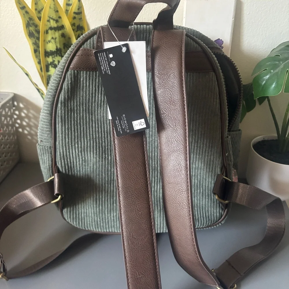 Camp Crystal Lake Corduroy Backpack with Maroon Strap